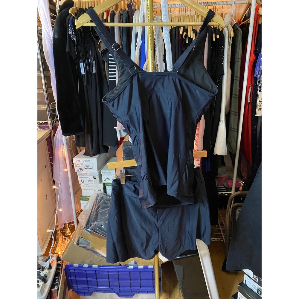 Talisea Black Swimsuit Set Tankini and Shorts Womens Size Medium Black - Picture 5 of 6